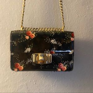 Zara Woman Gold Chain Flower Purse